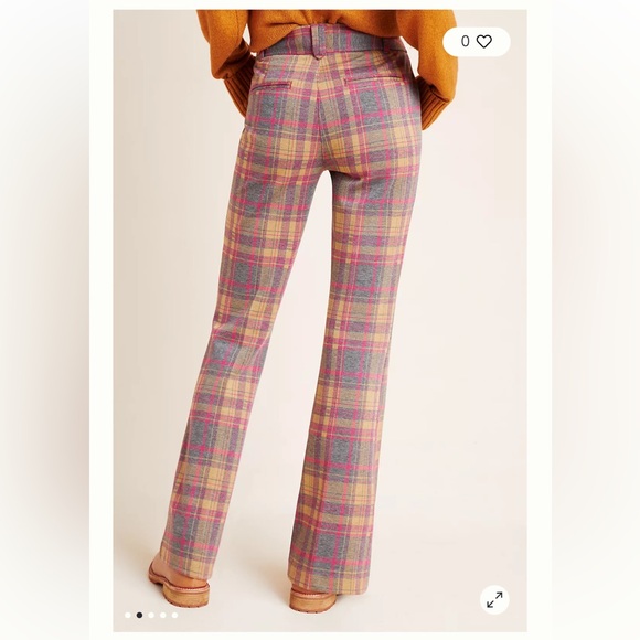 Anthropologie Essential Plaid Trousers - Picture 2 of 9